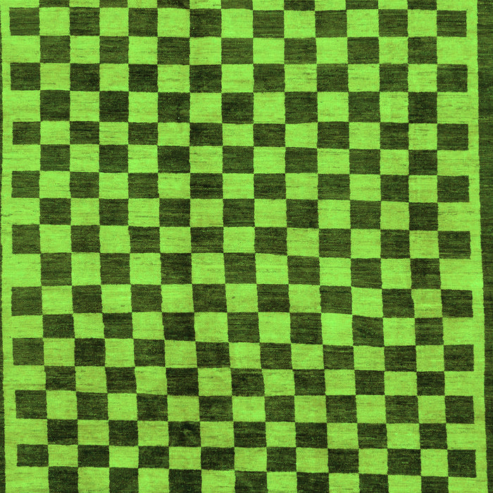 Checkered Green Modern Rug, abs233grn