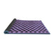 Sideview of Checkered Blue Modern Rug, abs233blu