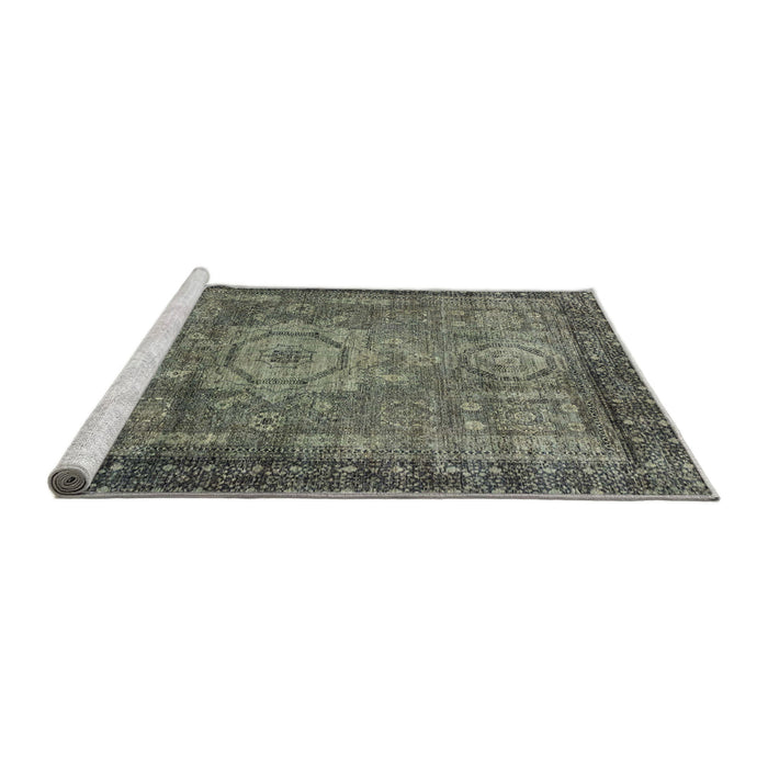 Sideview of Machine Washable Abstract Taupe Brown Rug, wshabs2340