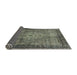 Sideview of Abstract Taupe Brown Modern Rug, abs2340