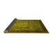 Sideview of Abstract Yellow Modern Rug, abs2340yw