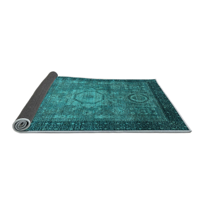 Sideview of Abstract Light Blue Modern Rug, abs2340lblu