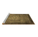 Sideview of Machine Washable Abstract Brown Modern Rug, wshabs2340brn