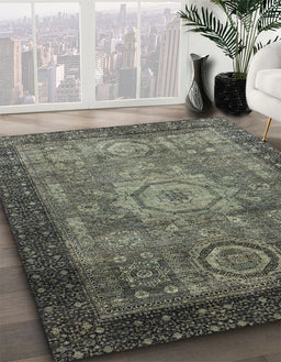 Machine Washable Abstract Taupe Brown Rug in a Family Room, wshabs2340