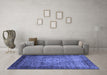 Machine Washable Abstract Blue Modern Rug in a Living Room, wshabs2340blu