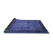 Sideview of Abstract Blue Modern Rug, abs2340blu