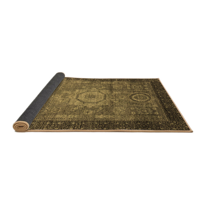 Sideview of Abstract Brown Modern Rug, abs2340brn