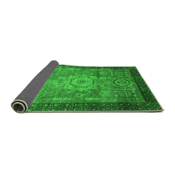Sideview of Abstract Green Modern Rug, abs2340grn