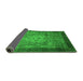 Sideview of Abstract Green Modern Rug, abs2340grn