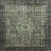 Square Abstract Taupe Brown Modern Rug, abs2340