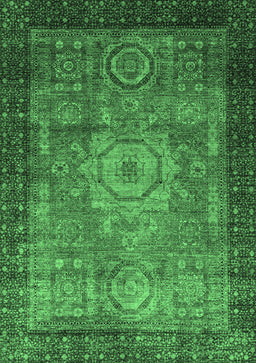 Abstract Emerald Green Modern Rug, abs2340emgrn