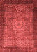 Abstract Red Modern Area Rugs