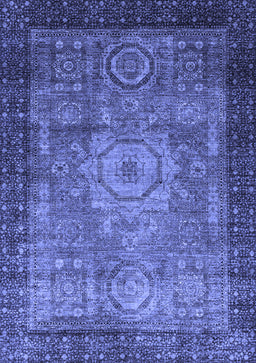 Abstract Blue Modern Rug, abs2340blu