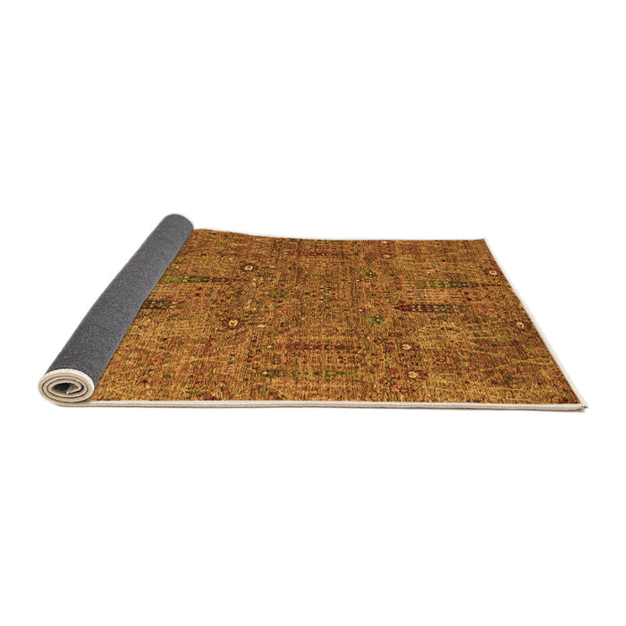 Sideview of Abstract Orange Modern Rug, abs2341org