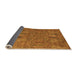 Sideview of Abstract Orange Modern Rug, abs2341org