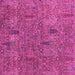 Square Machine Washable Abstract Pink Modern Rug, wshabs2341pnk