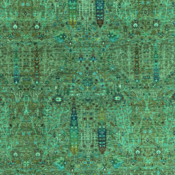 Machine Washable Abstract Turquoise Modern Area Rugs, wshabs2341turq