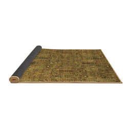 Sideview of Abstract Brown Modern Rug, abs2341brn