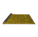 Sideview of Abstract Yellow Modern Rug, abs2341yw