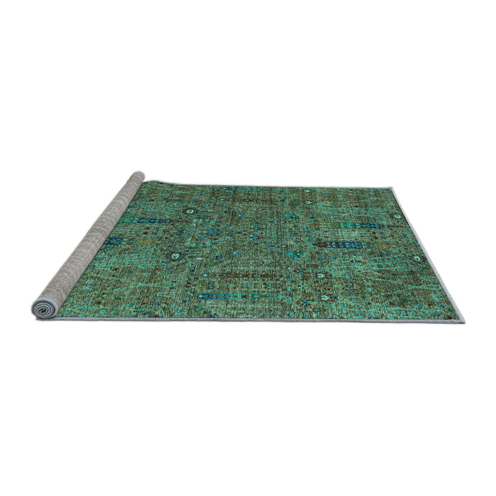 Sideview of Machine Washable Abstract Light Blue Modern Rug, wshabs2341lblu