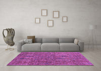 Machine Washable Abstract Purple Modern Rug, wshabs2341pur