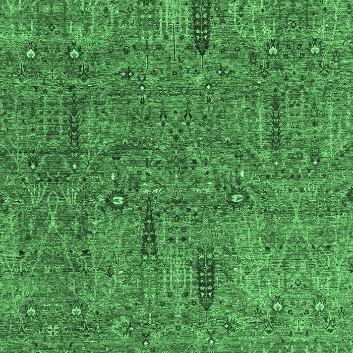 Machine Washable Abstract Emerald Green Modern Area Rugs, wshabs2341emgrn