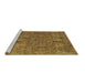 Sideview of Machine Washable Abstract Brown Modern Rug, wshabs2341brn