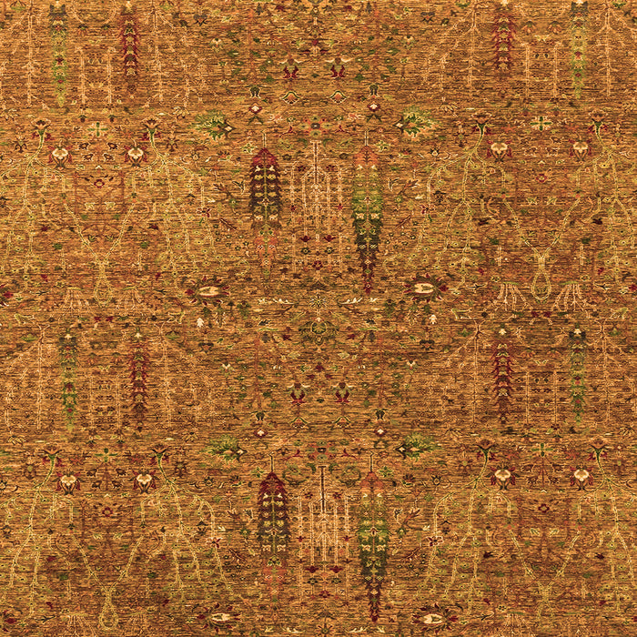 Square Machine Washable Abstract Orange Modern Area Rugs, wshabs2341org