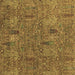 Square Abstract Brown Modern Rug, abs2341brn