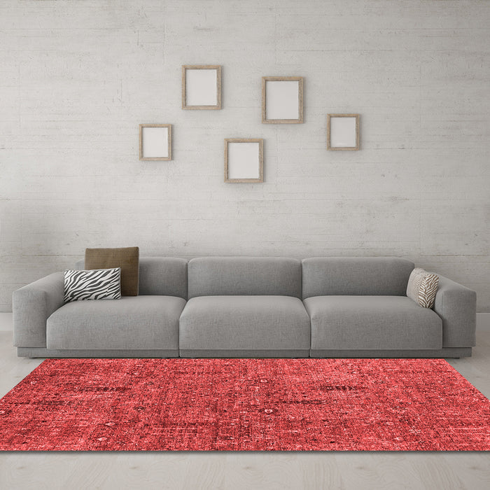 Modern Red Washable Rugs