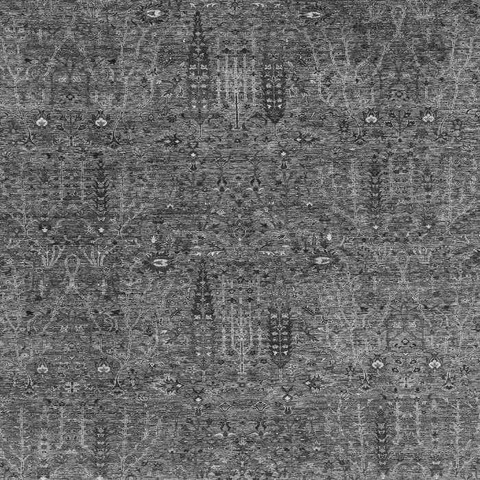 Square Abstract Gray Modern Rug, abs2341gry