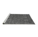 Sideview of Machine Washable Abstract Gray Modern Rug, wshabs2341gry