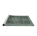 Sideview of Machine Washable Abstract Gunmetal Gray Rug, wshabs2342