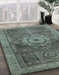 Machine Washable Abstract Gunmetal Gray Rug in a Family Room, wshabs2342