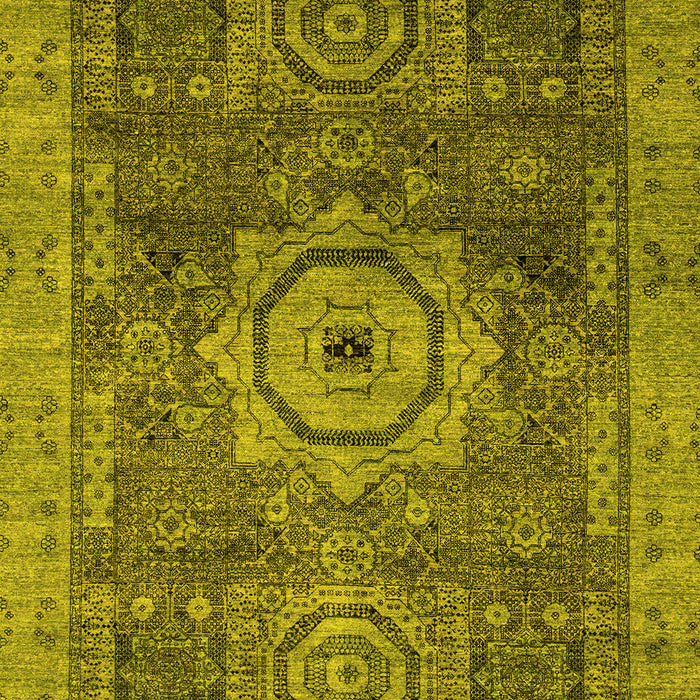 Machine Washable Abstract Yellow Modern Rug, wshabs2342yw