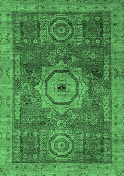 Abstract Emerald Green Modern Rug, abs2342emgrn