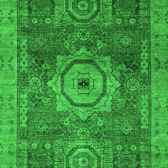 Machine Washable Abstract Green Modern Area Rugs, wshabs2342grn