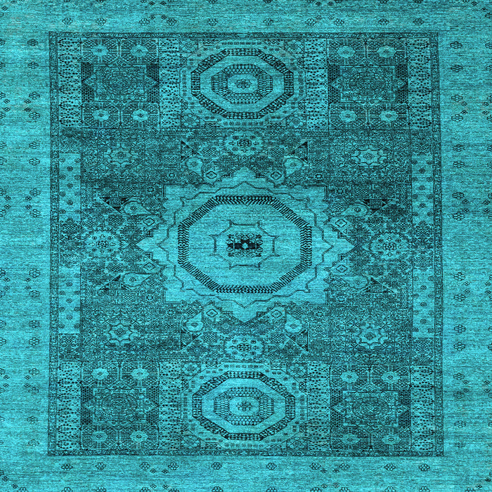 Square Abstract Light Blue Modern Rug, abs2342lblu