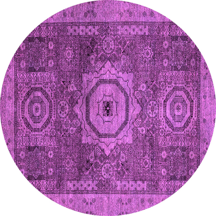 Round Abstract Pink Modern Rug, abs2342pnk