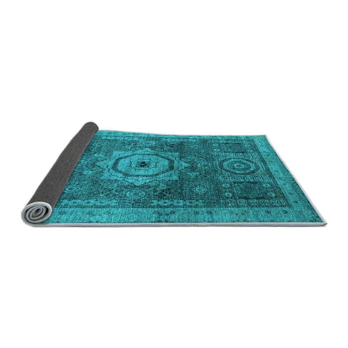 Sideview of Abstract Light Blue Modern Rug, abs2342lblu
