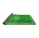 Sideview of Abstract Green Modern Rug, abs2342grn