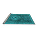 Sideview of Machine Washable Abstract Light Blue Modern Rug, wshabs2342lblu