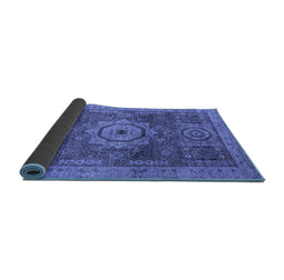 Sideview of Abstract Blue Modern Rug, abs2342blu