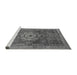 Sideview of Machine Washable Abstract Gray Modern Rug, wshabs2342gry