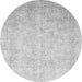 Round Abstract Gray Modern Rug, abs2343gry