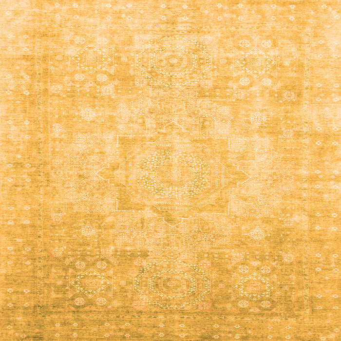 Square Abstract Orange Modern Rug, abs2343org