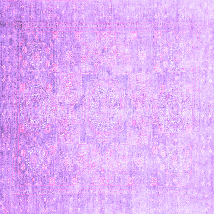 Square Abstract Purple Modern Rug, abs2343pur