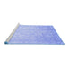 Sideview of Machine Washable Abstract Blue Modern Rug, wshabs2343blu