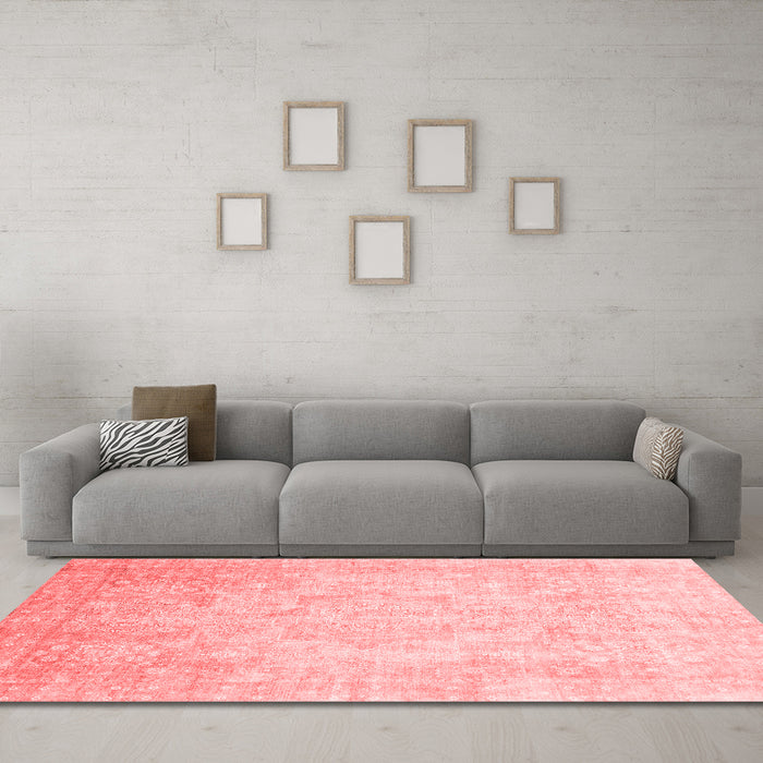 Modern Red Washable Rugs