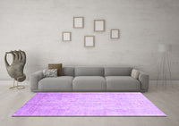 Machine Washable Abstract Purple Modern Rug, wshabs2343pur